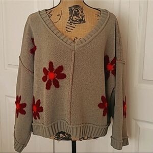 🌸 POL Floral Sweater NWOT